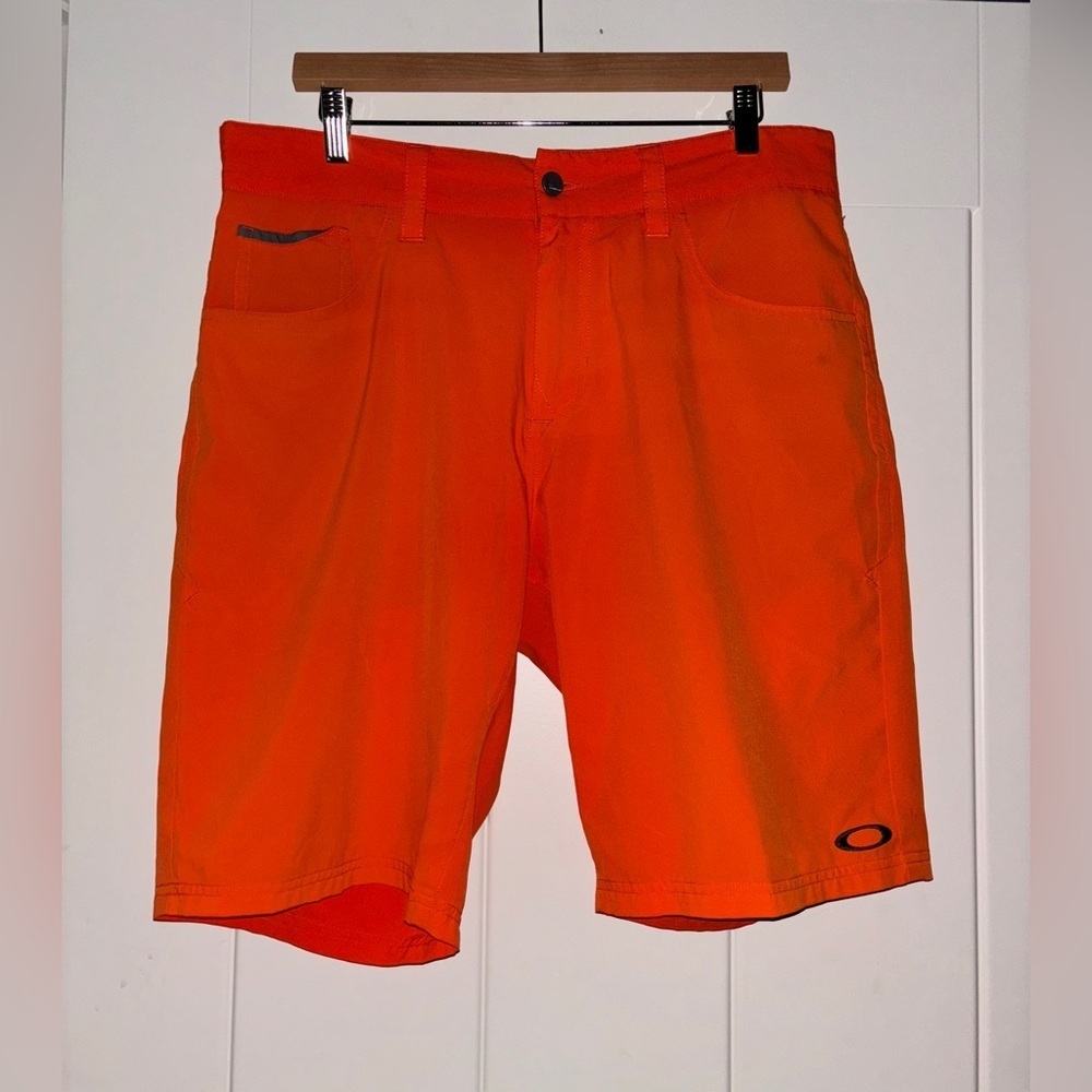 Oakley Slim Fit Surf Vtg Board Shorts Beachy Swim Poolside Sand Y2K Logo Men W34
